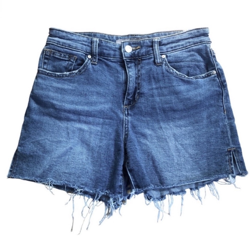 Joe’s Jeans Distressed Hem High Rise Cut Off Jean Shorts Atwater Wash Denim 25